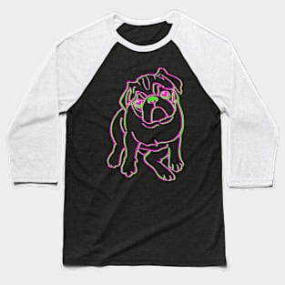 Neon Pug Deagn Baseball T-Shirt